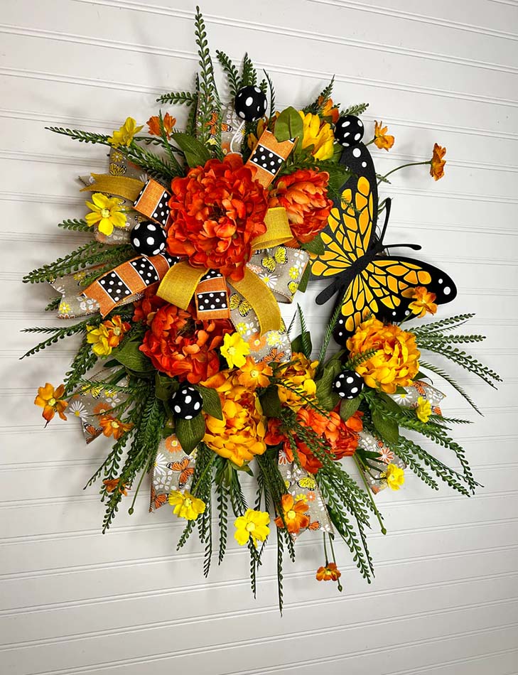 Monarch Butterfly Wreath
