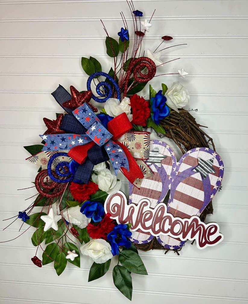 Patriotic Flip Flop Wreath