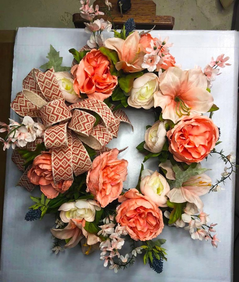 Peony and Lily yeah Wreath